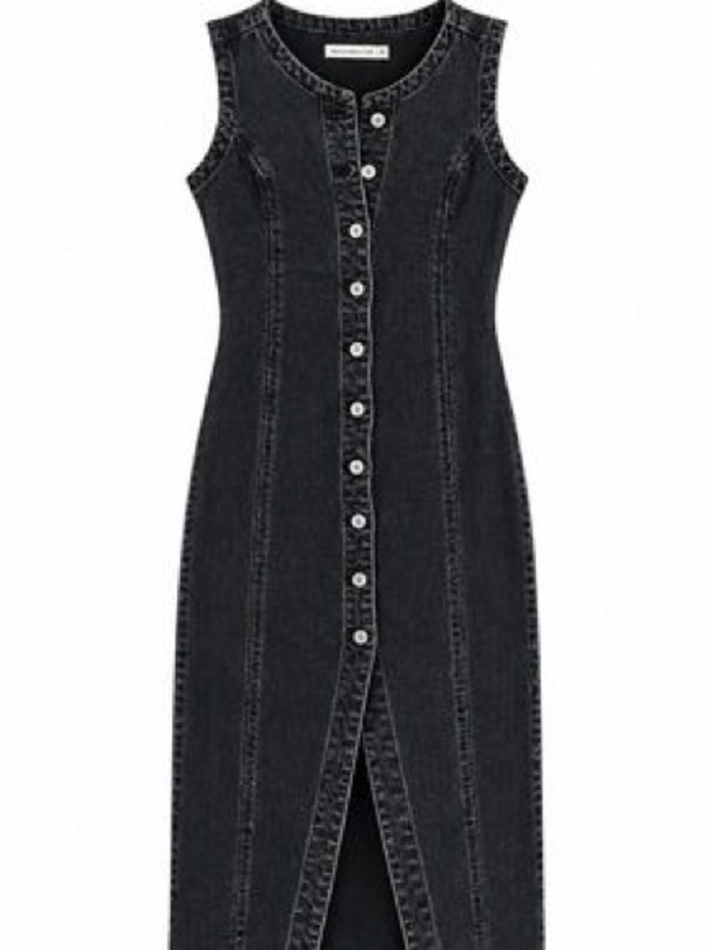 Abercrombie & Fitch Womens Mara High Neck Vest Midi Dress Black Size M